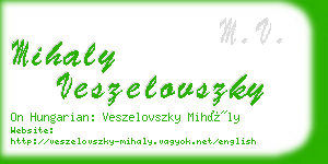 mihaly veszelovszky business card